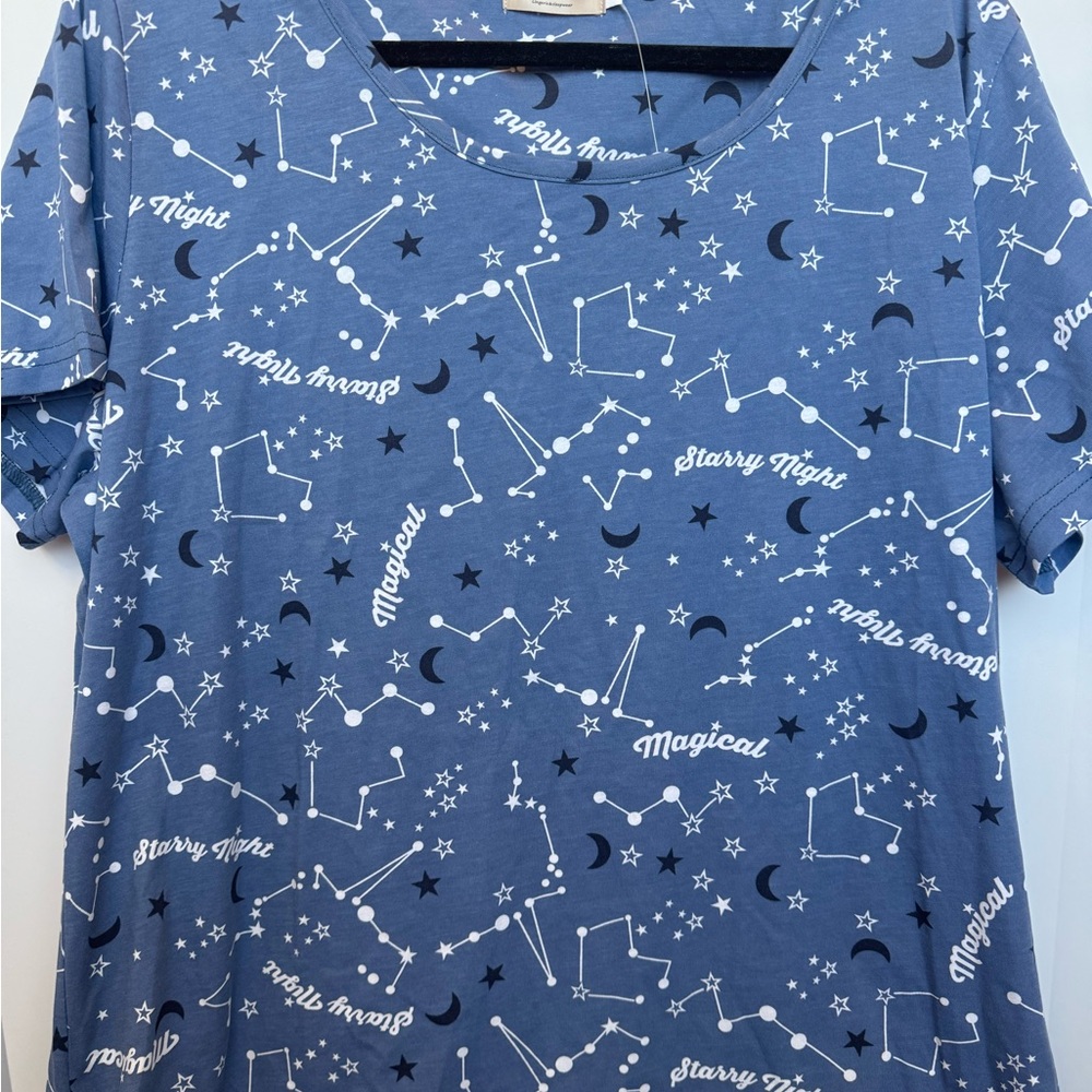 Enjoy Night Women's Extra Large Blue short sleeve nightgown NWT